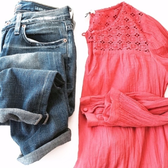 J. Crew Tops - J. Crew Coral Embroidered Gauze Top {A52}
